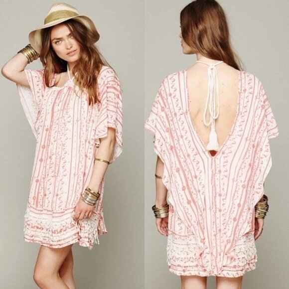 Free People Womens New Romantics Paisley Lined Punch Dress Size Small - Picture 1 of 8